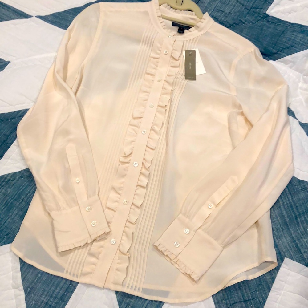 Nwt 100% silk blouse jcrew